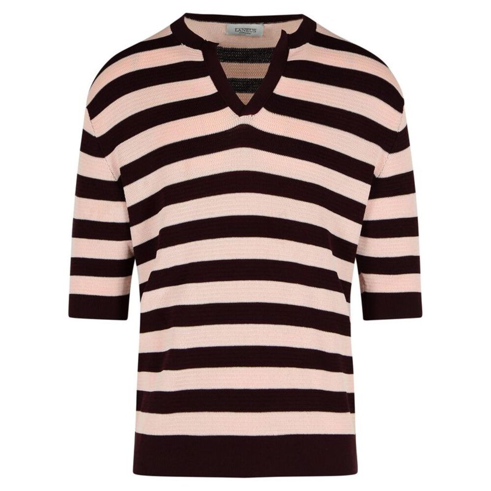 Laneus Brown Cotton Sweater Men